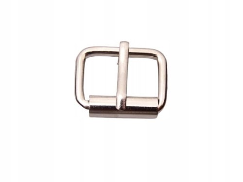 Klamra metalowa rymarska do paska 20 / 12 / 3 mm srebrna 1 sztuka (4)