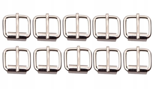 Klamra metalowa rymarska jednozaczepowa 17 / 12 / 3 mm srebrna 10 sztuk (2)