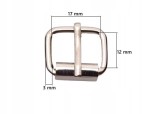 Klamra rymarska z rolką jednozaczepowa 17 / 12 / 3 mm srebrny 1 sztuka (2)