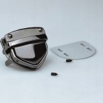 Zamek zapięcie metalowe do teczki 43 / 39 mm czarny nikiel
