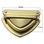 Zamek zapięcie do teczki 40 / 23 mm złoty