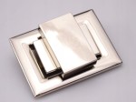 Zamek zapięcie do torebki teczki 55 x 41 mm srebrny