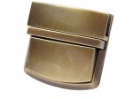 Zamek zapięcie do teczki torebki 43 x 43 mm stare złoto