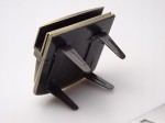 Zamek zapięcie do teczki torebki 43 x 43 mm stare złoto
