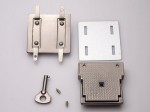 Zamek zapięcie do teczki torebki 43 x 43 mm czarny