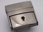Zamek zapięcie do teczki torebki 43 x 43 mm czarny