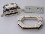 Zamek zapięcie do torebki teczki 42 / 28 mm srebrne