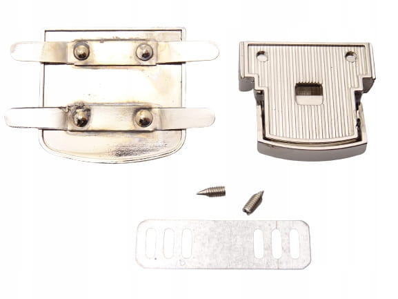 Zamek zapięcie metalowe do teczki 35 / 35 mm nikiel