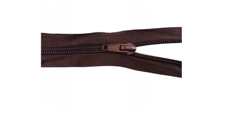 Zamek błyskawiczny rozdzielczy # 5 spiralny 75 cm ciemny brąz 1 szt