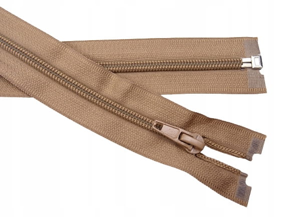 Zamek rozdzielczy spiralny # 5 żyłkowy 85 cm ciemny beż 10 sztuk