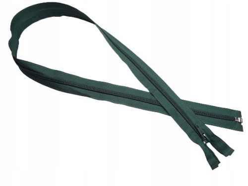 Zamek błyskawiczny rozdzielczy spiralny # 5 żyłkowy 85 cm zielony 10 sztuk