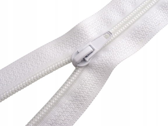 Zamek błyskawiczny rozdzielczy spiralny # 5 żyłkowy 85 cm biały 10 sztuk