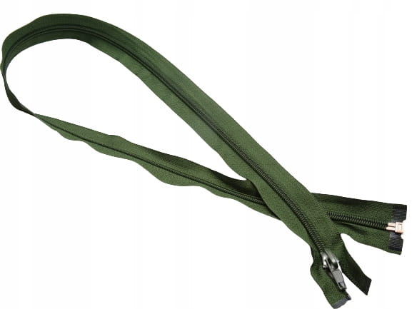Zestaw 10 x zamek rozdzielczy # 5 spiralny 80 cm zielony