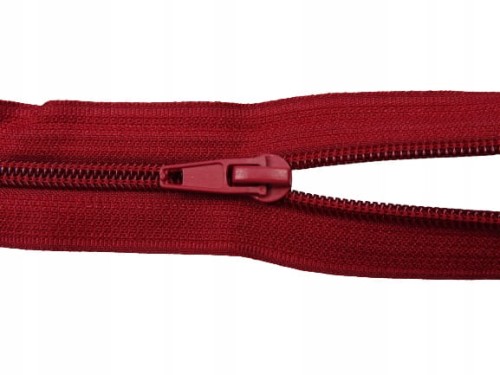 Zamek błyskawiczny rozdzielczy spiralny # 5 żyłkowy 80 cm bordowy 10 sztuk