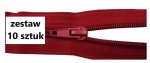 Zamek błyskawiczny rozdzielczy spiralny # 5 żyłkowy 80 cm bordowy 10 sztuk