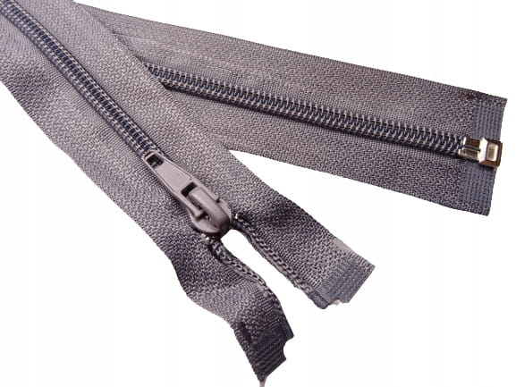 Zestaw 10 x zamek rozdzielczy # 5 spiralny 80 cm ciemny szary