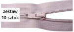 Zamek rozdzielczy spiralny # 5 żyłkowy 80 cm jasny szary 10 sztuk