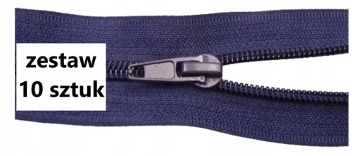 Zamek błyskawiczny rozdzielczy spiralny # 5 żyłkowy 75 cm granatowy 10 szt
