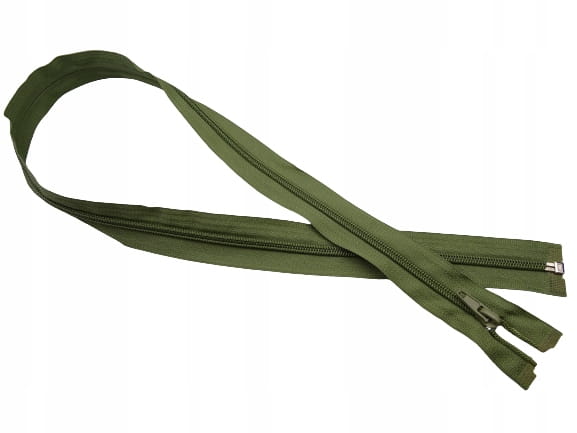Zamek błyskawiczny rozdzielczy spiralny # 5 żyłkowy 75 cm oliwka 10 sztuk