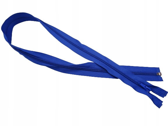 Zamek błyskawiczny rozdzielczy spiralny # 5 żyłkowy 75 cm niebieski 10 szt
