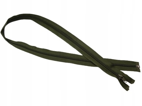 Zamek błyskawiczny rozdzielczy spiralny # 5 żyłkowy 70 cm oliwka 10 sztuk