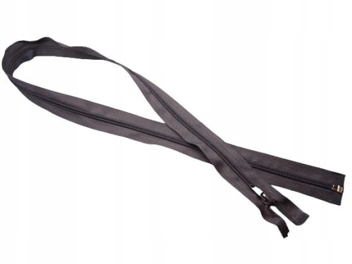 Zamek rozdzielczy spiralny # 5 żyłkowy 70 cm ciemny szary 10 sztuk