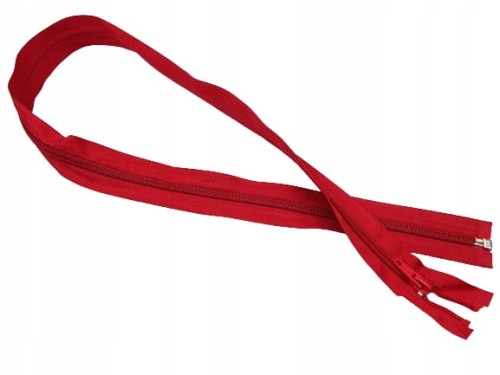 Zestaw 10 x zamek rozdzielczy # 5 spiralny 65 cm czerwony