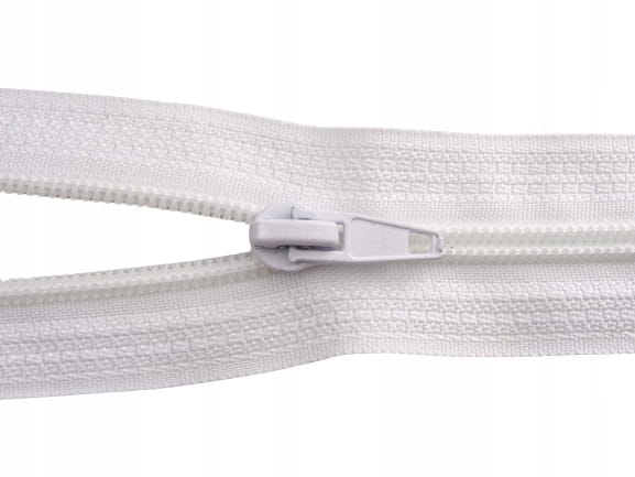 Zamek błyskawiczny rozdzielczy spiralny # 5 żyłkowy 65 cm biały 10 sztuk