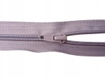 Zamek błyskawiczny rozdzielczy spiralny # 5 żyłkowy 60 cm szary 10 sztuk