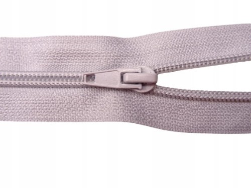 Zestaw 10 x zamek rozdzielczy # 5 spiralny jasny szary 60 cm