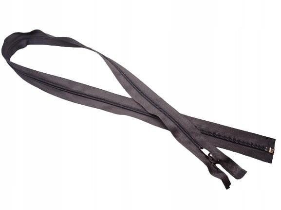 Zamek rozdzielczy spiralny # 5 żyłkowy 60 cm ciemny szary 10 sztuk