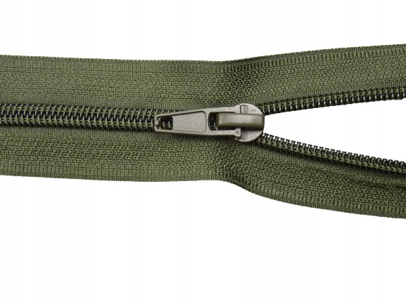 Zestaw 10 x zamek rozdzielczy # 5 spiralny 55 cm oliwka
