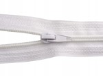 Zamek błyskawiczny rozdzielczy spiralny # 5 żyłkowy 55 cm biały 10 sztuk