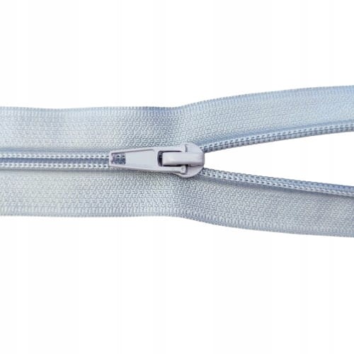 Zestaw 10 x zamek rozdzielczy # 5 spiralny jasny szary 50 cm