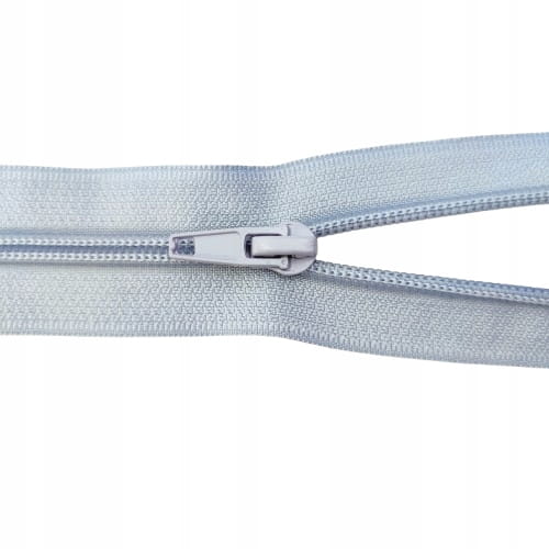 Zestaw 10 x zamek rozdzielczy # 5 spiralny jasny szary 50 cm