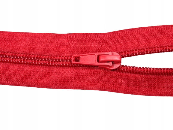 Zestaw 10 x zamek rozdzielczy # 5 spiralny 45 cm czerwony