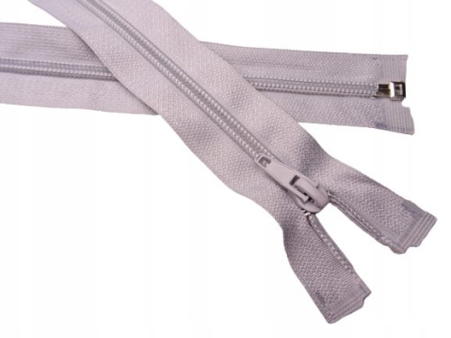 Zestaw 10 x zamek rozdzielczy # 5 spiralny jasny szary 45 cm