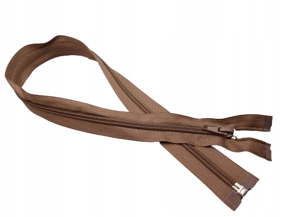 Zestaw 10 x zamek rozdzielczy # 5 spiralny ciemny beż 40 cm