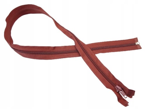 Zamek błyskawiczny rozdzielczy spiralny # 5 żyłkowy 80 cm brązowy