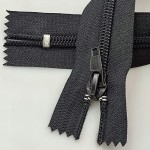 Zamek suwak nierozdzielczy spiralny # 7 żyłkowy do butów 25 cm czarny