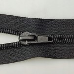 Zamek nierozdzielczy spiralny # 7 żyłkowy do butów 50 cm czarny
