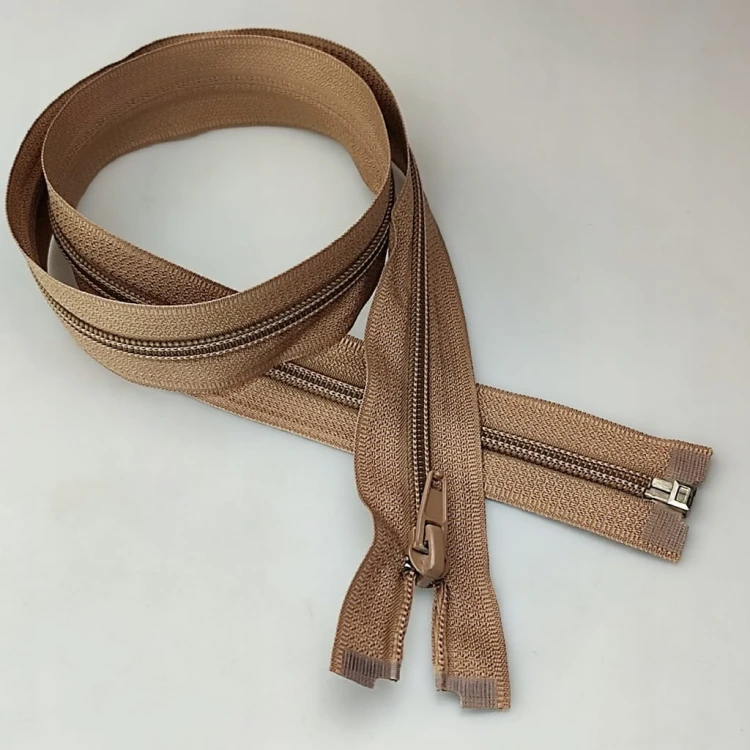 Zamek błyskawiczny rozdzielczy spiralny żyłkowy # 5 ciemny beż 85 cm