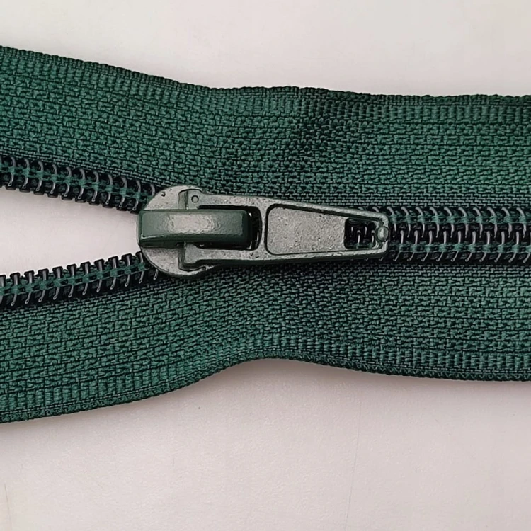 Zamek błyskawiczny rozdzielczy spiralny # 5 żyłkowy 85 cm zielony 1 sztuka