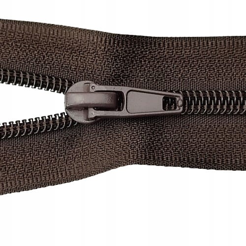 Zamek błyskawiczny rozdzielczy spiralny # 5 żyłkowy 85 cm ciemny brąz