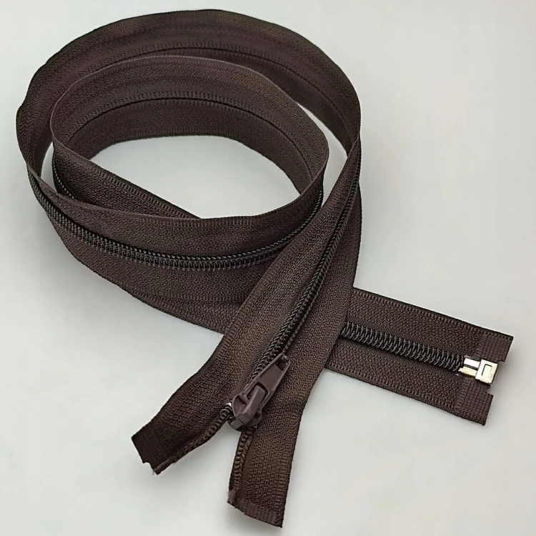 Zamek błyskawiczny rozdzielczy spiralny # 5 żyłkowy 85 cm ciemny brąz