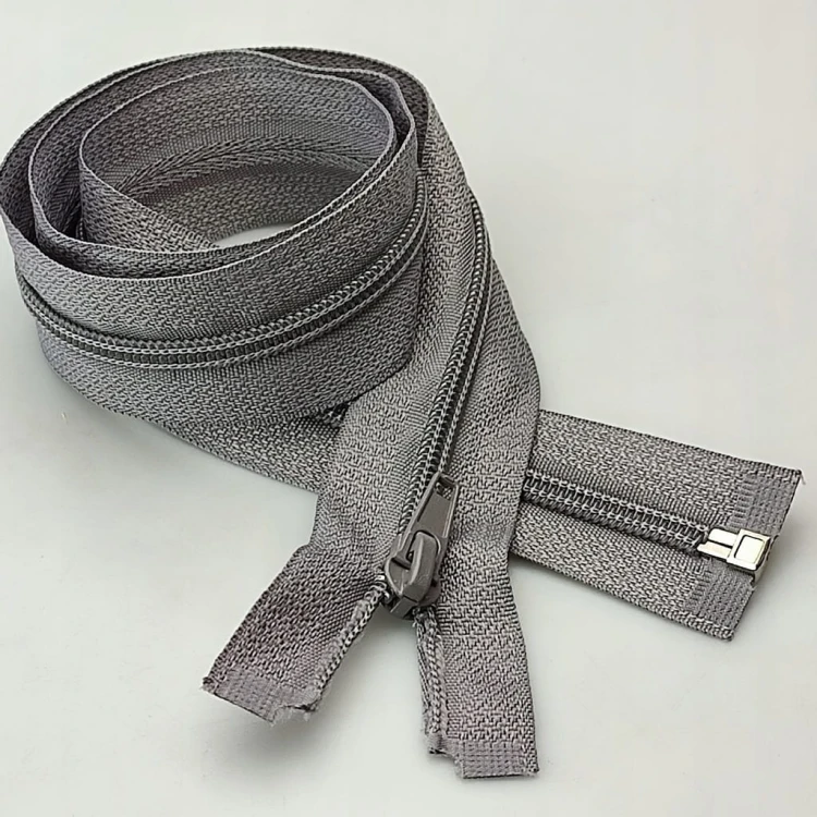 Zamek błyskawiczny rozdzielczy spiralny # 5 żyłkowy 85 cm szary 1 sztuka