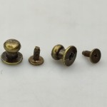 Knopik śrubka do paska 8 mm 1 sztuka stare złoto