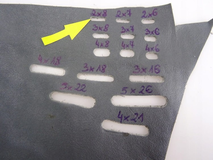 Wybijak wycinak dziurkacz owalny do skóry / tkanin / eko skóry 2 x 8 mm