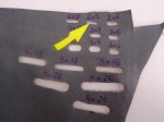 Wybijak wycinak dziurkacz owalny do skóry / tkanin / eko skóry 2 x 7 mm