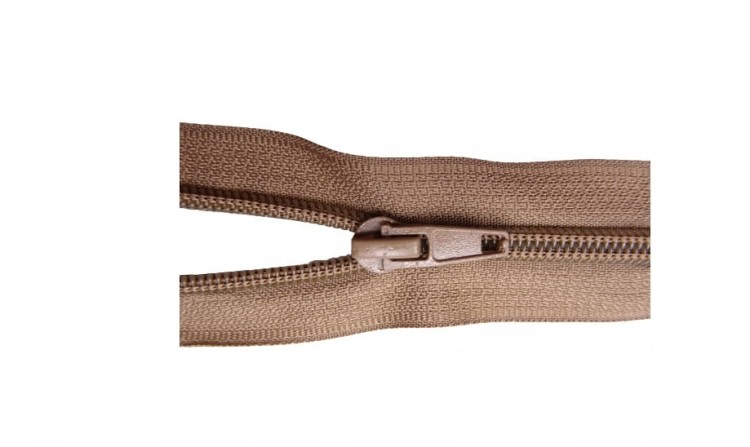 Zamek błyskawiczny rozdzielczy spiralny # 5 żyłkowy ciemny beż 45 cm